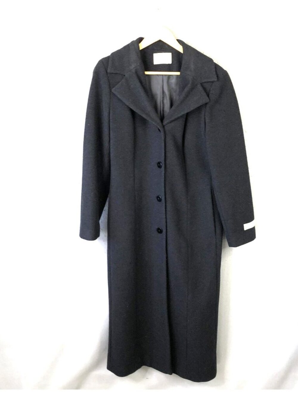Old Money Coat Womens M Gray Cashmere Blend Long Overcoat Luxury Classic